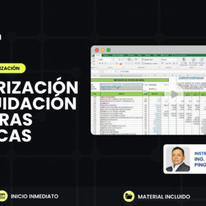Valorización y Liquidación de Obras Públicas