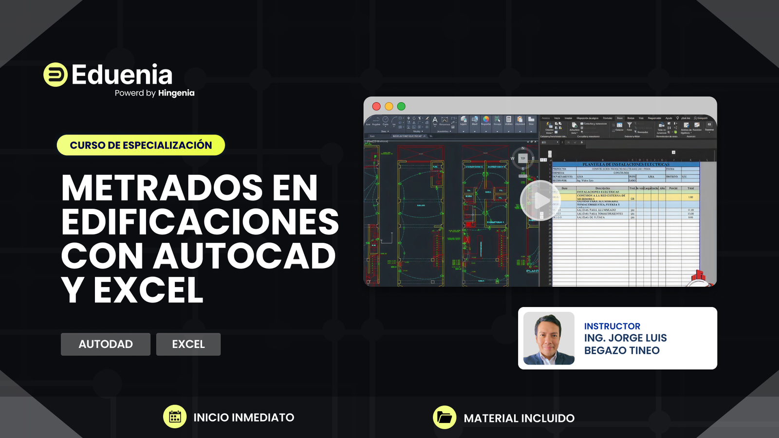 METRADOS EN EDIFICACIONES CON AUTOCAD Y EXCEL eduenia
