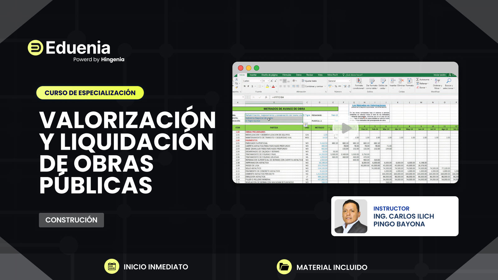 VALORIZACIÓN Y LIQUIDACIÓN DE OBRAS PÚBLICAS