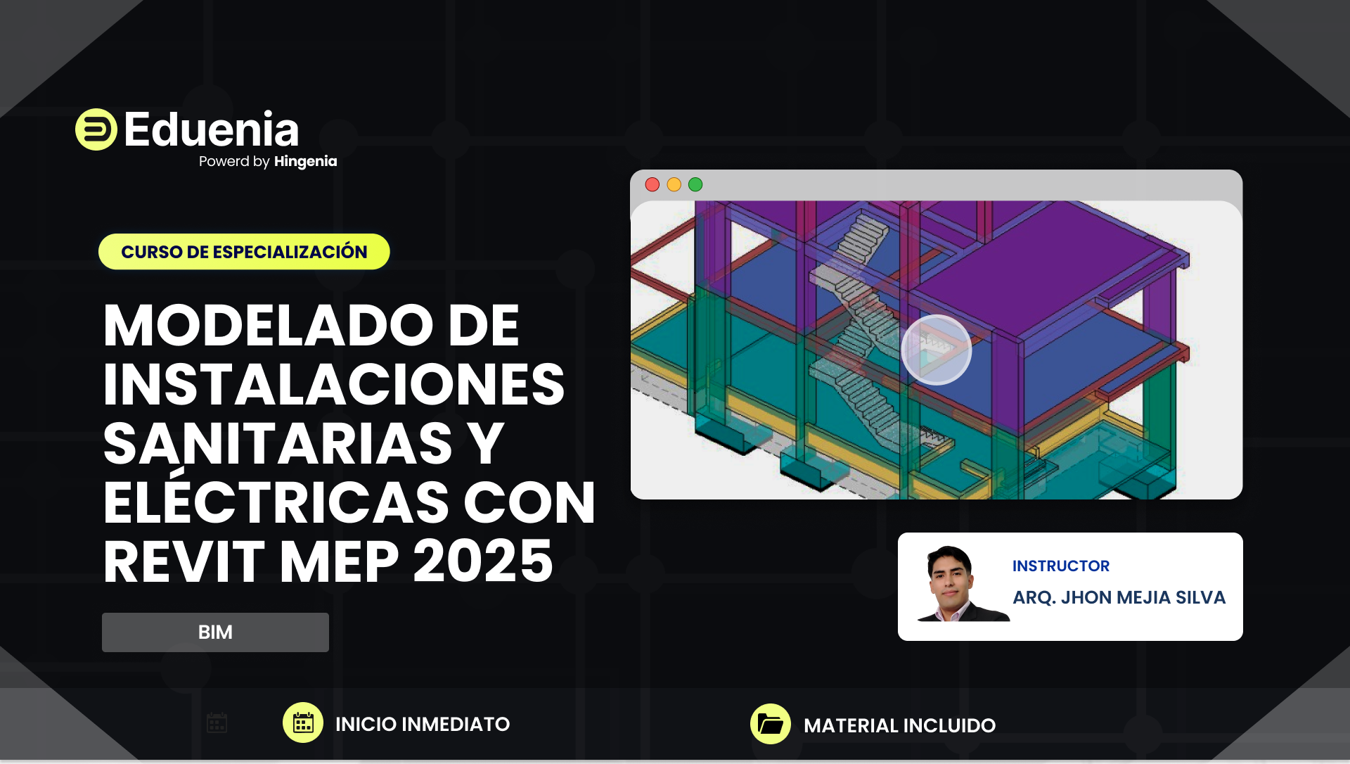 MODELADO DE INSTALACIONES SANITARIAS Y ELÉCTRICAS CON REVIT MEP 2025