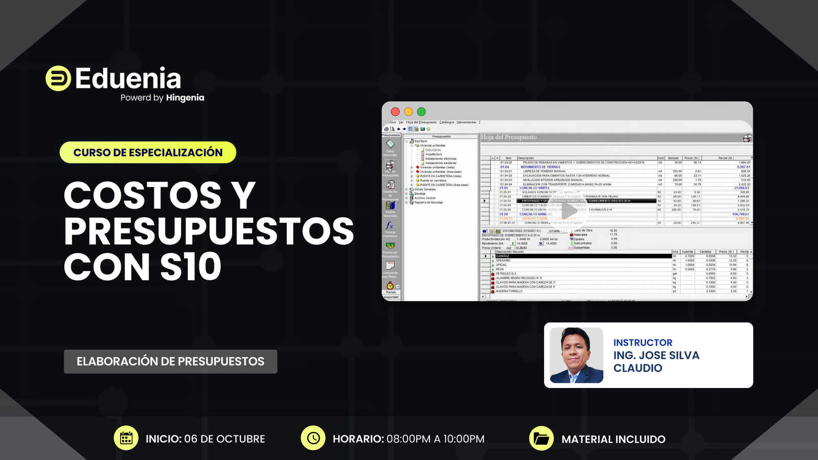 Costos y presupuestos con s10 – 06 de octubre